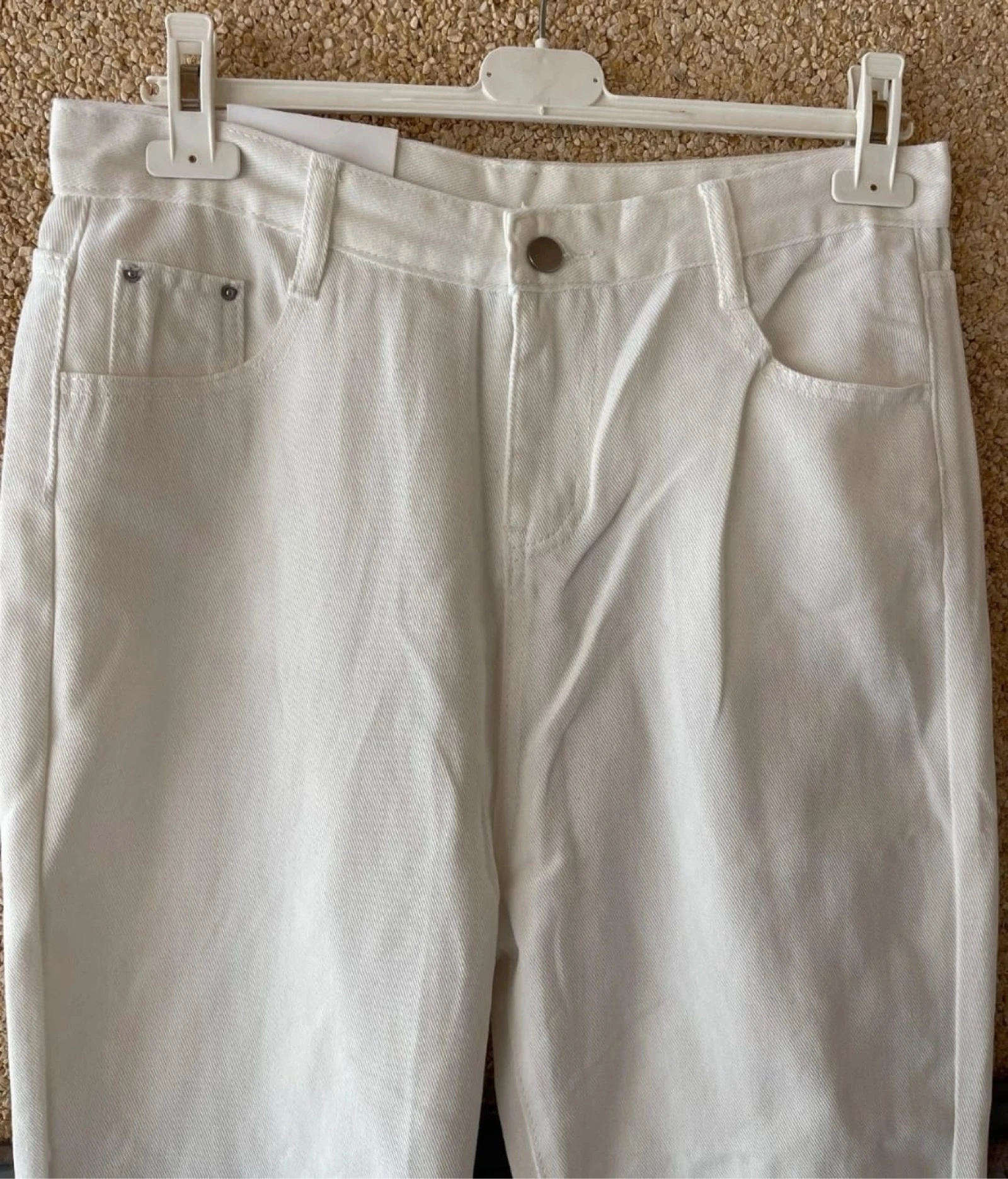 Jeans Blanco Roto Recto YZ Jeans • Talla 2XL • Nuevo con Etiqueta – photo 3